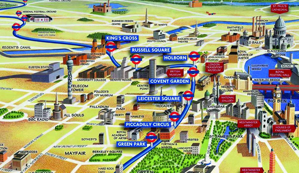 ©Tranport for London-Above Ground Map