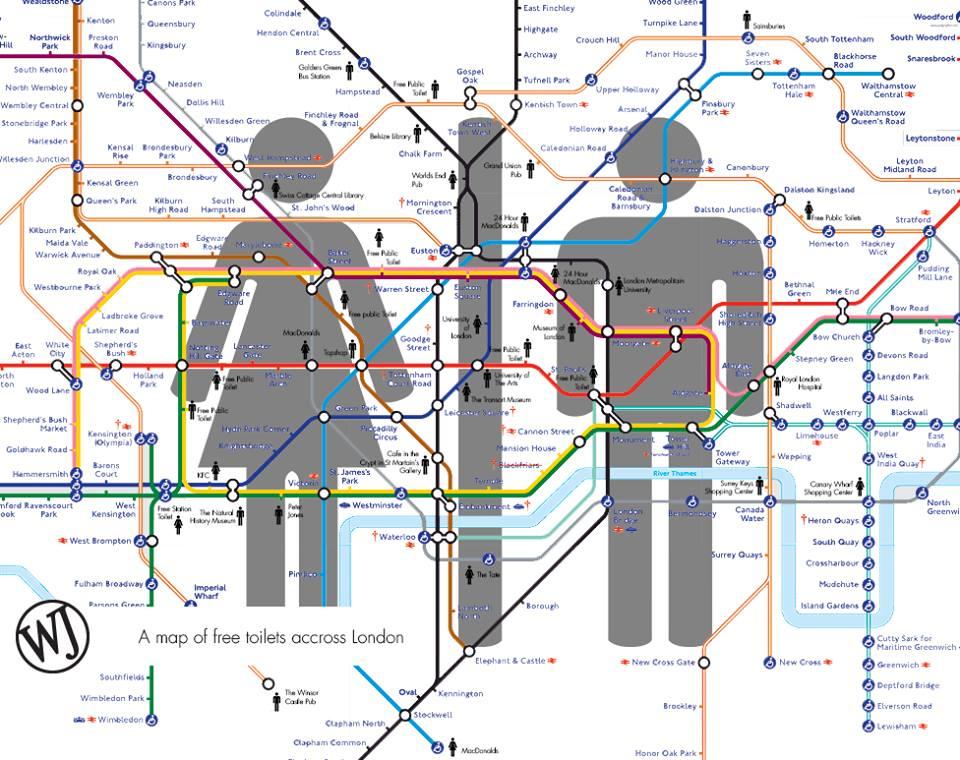 Toilets map free london n