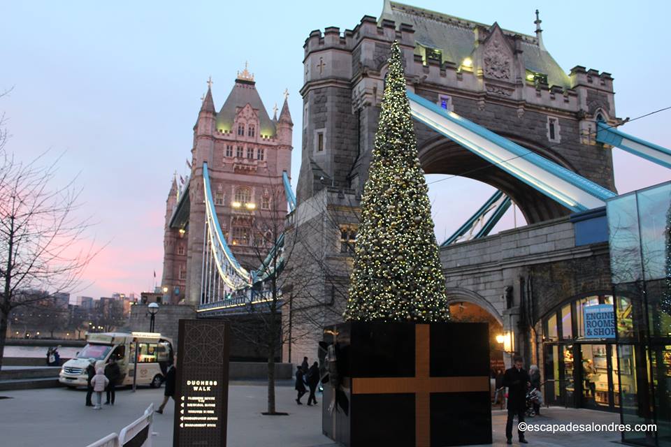Tower bridge christmas tree