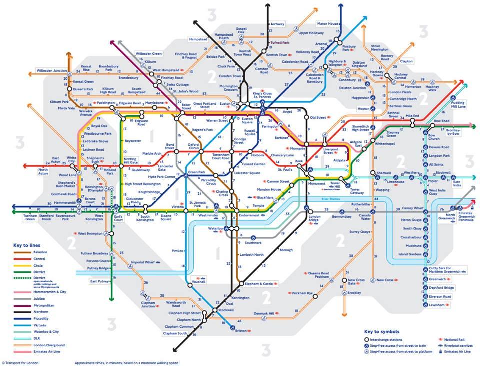 plan de metro de londres