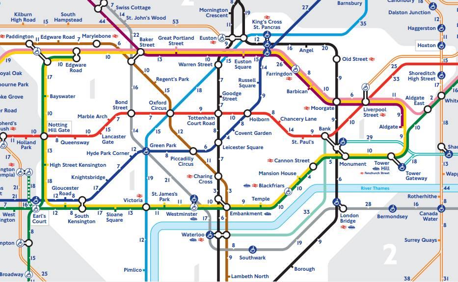 Walking London tube Map